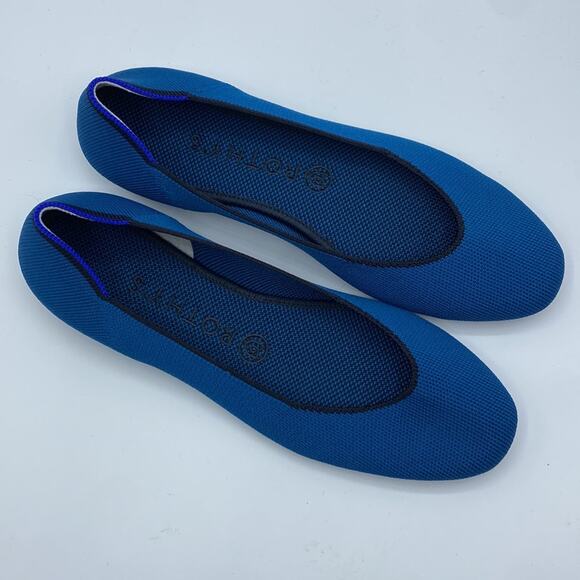 Rothy’s Pacific Blue Square Flats Size 8.5 - Picture 9 of 15